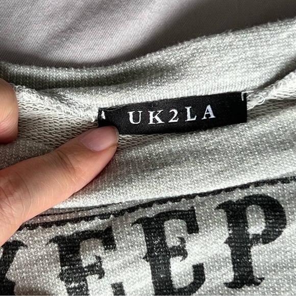 Whimsical sun and moon  long sleeves crop sweatshirt top - Picture 6 of 6